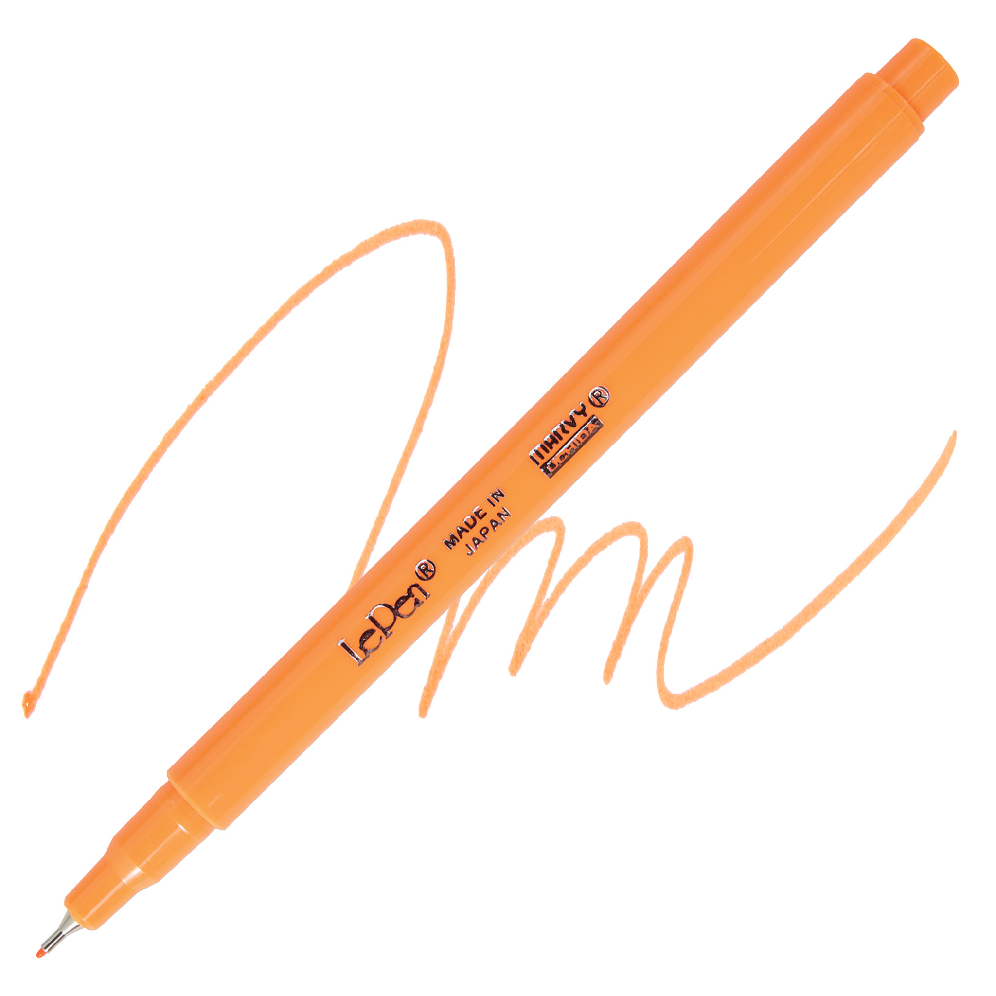 Rašiklis LE PEN FINELINER 0.5mm oranžinis 4300-f7 UCHIDA, R01-6593
