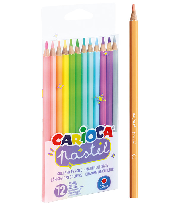 Pieštukai 12 spalvų PASTEL CARIOCA 43034, R06-159