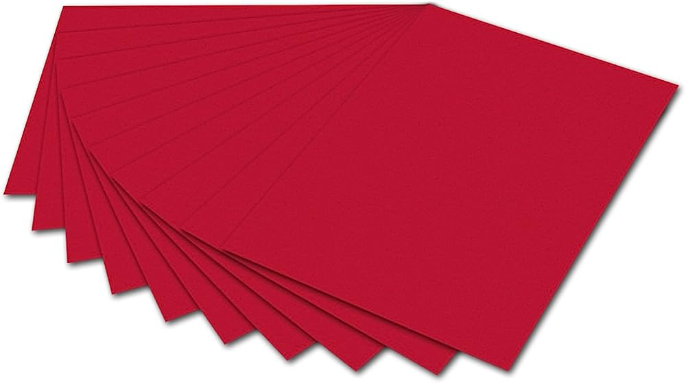 Popierius 50x70cm 300g raudonas 6118+11111 FOLIA, B06-8610