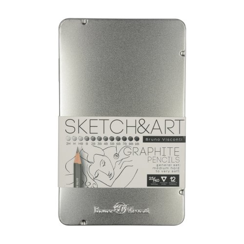 Pieštukų rinkinys 12 vnt tribriauniai grafitiniai SKETCH&ART 21-0009, R05-9441