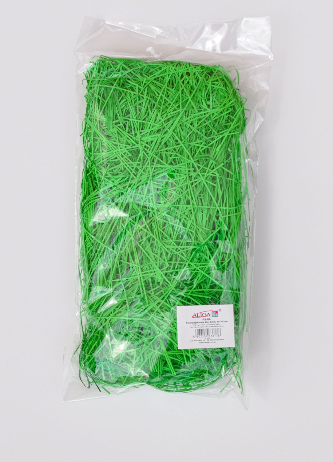 Dekoratyvinė pakavimo medžiaga žalios spl. 42g. PS-06 ALIGA, B10-1252