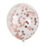 Balionai 5vnt 30cm CONFETTI raudoni BKN-8612 ALIGA, M09-779