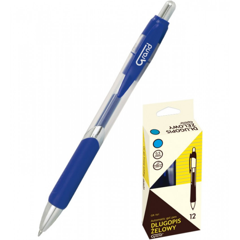 Automatinis rašiklis 0.5mm mėlynas GRAND GR–161 160- 1843 KW TRADE, R02-325