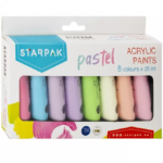 Akriliniųi dažų rinkinys 8sp 25ml pastelinės 484978 STARPAK, R15-697