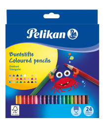Tribriauniai pieštukai 24 spalvų 00700122 PELIKAN, R06-106