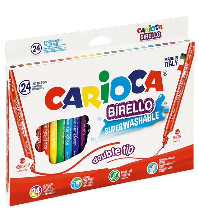 Flomasteriai dvipusiai 24 spalvų CARIOCA 415211, R07-059
