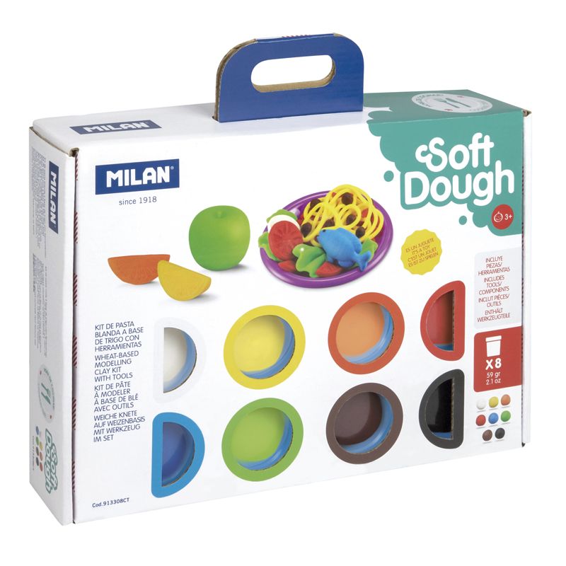 Plastilinas 8spx59g+priedai SOFT DOUGH 913308CT MILAN, M05-074