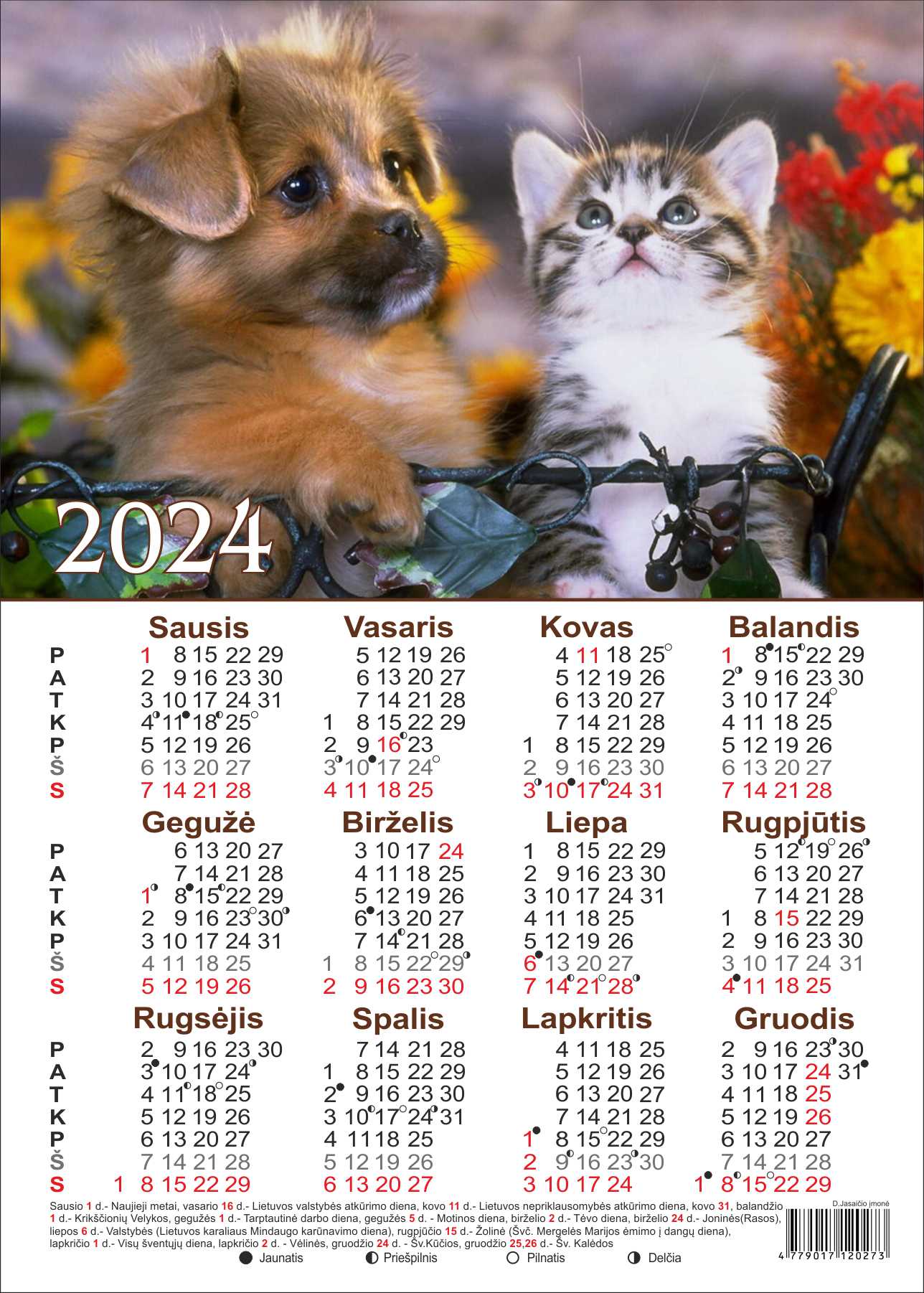 Kalendorius-plakatas A4 JAS, B13-736