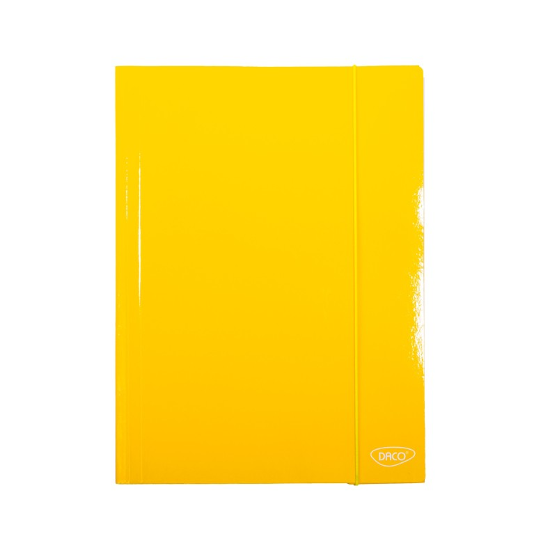 Aplankas A4 kartoninis su guma geltonas MR001G DACO, D01-237