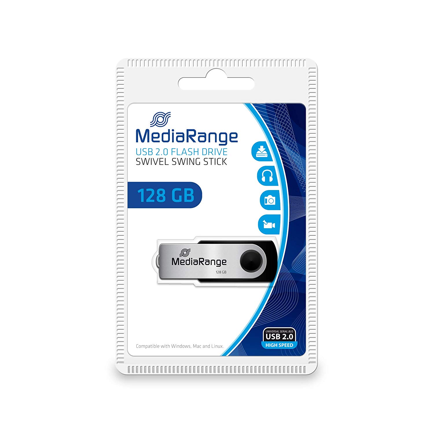 MR913 MEDIARANGE USB duomenų kaupiklis 2.0 128GB K03-618