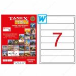 TW-2107 TANEX Lipnios etiketes A4 192,5x39mm 7 100vnt B12-357