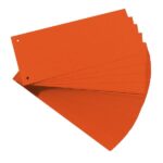 Skirtukai 105x240mm 100vnt oranžiniai 10843647 HERLITZ, D08-806