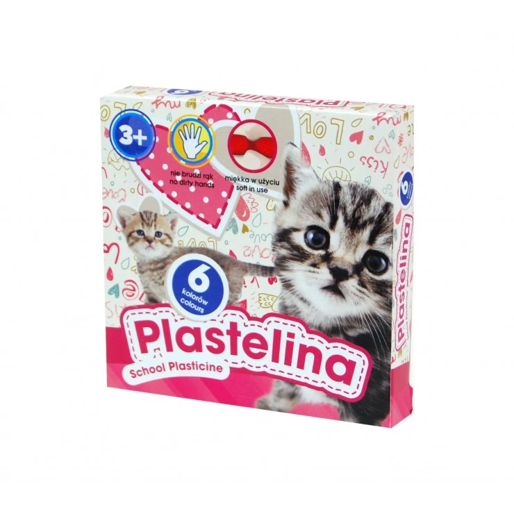 Plastilinas 6 spalvų CATS 303218001 ASTRA, M05-638