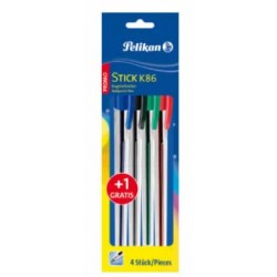 R01-325 Tušinukas STICK K86 4vnt įv.spalvų 00801782 PELIKAN