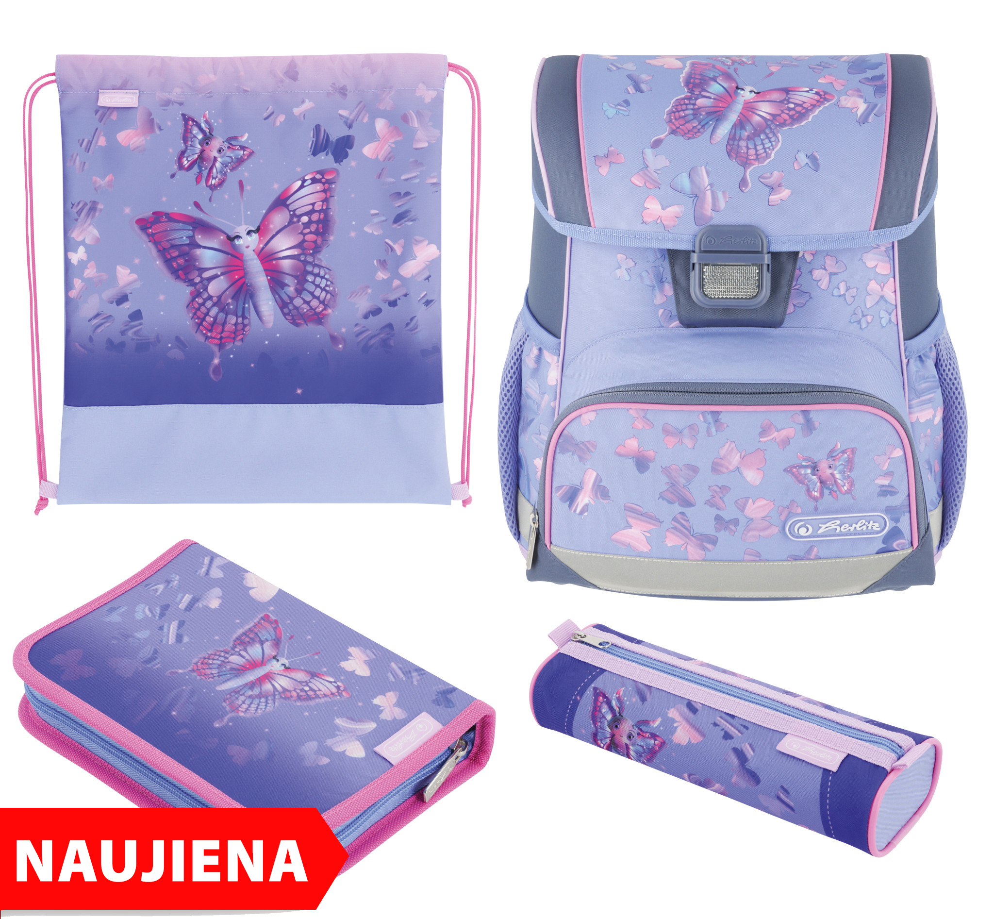 Kuprinė LOOP PLUS Butterfly Paradise 50046195 HERLITZ, M03-0893