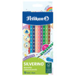 Pieštukai tribriauniai SILVERINO 12 spalvų 700634 PELIKAN, R06-166