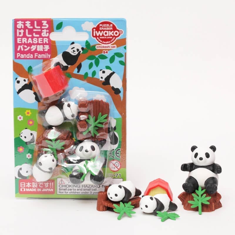 IWAKO trintukų – dėlionių rinkinys „Panda Family”