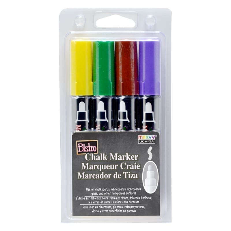 Kreidiniai markeriai Marvy Bistro Chalk Marker-D #480-4D, 4vnt.