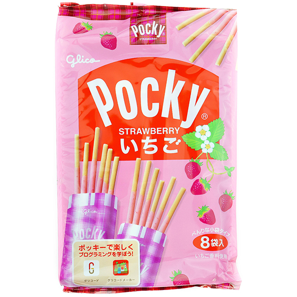 Lazdelės „Pocky Glico” su braškiniu glaistu, 8 vnt. 72111