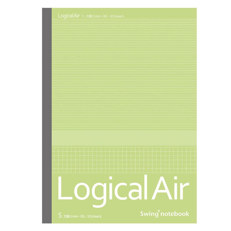 Lengvas sąsiuvinis „Logical AIR S” B5, langeliais, žalias B576S