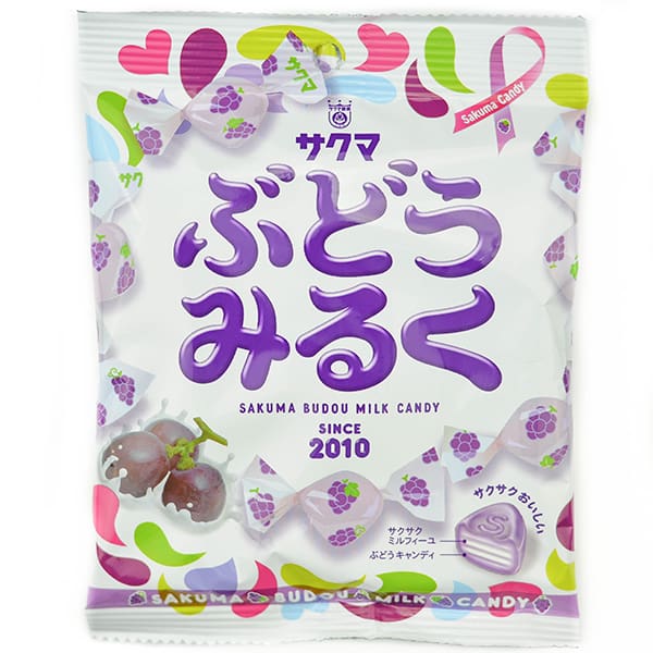 Saldainiai „Sakuma Grape Milk Candy” vynuogių skonio, 43g 83941