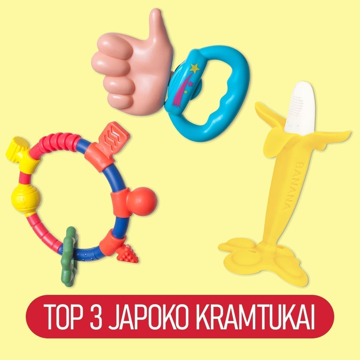 Kramtukai kūdikiams, 3 vnt. rinkinys „Top 3 Japoko kramtukai“